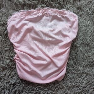Pink Lacey Tube Top